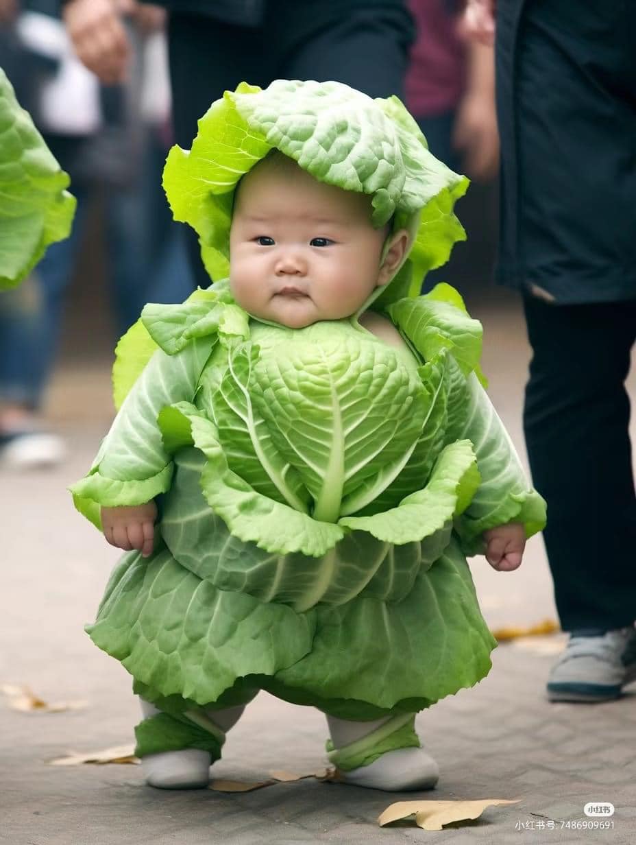 Adorable Sprout: Embracing the Cute Baby Cabbage Full of Precious Love